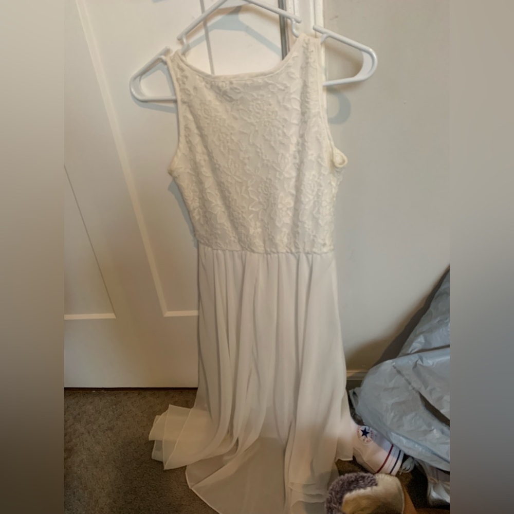 White floral dress